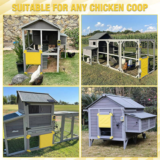 Morgete Mobile Chicken Coop Hen House with Wheels Handdrail for 2-4 Chickens