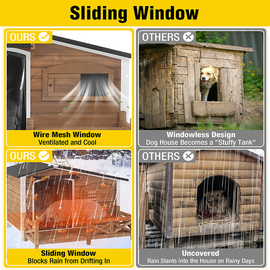 Aivituvin-AIR7024-IN-HP Outdoor Heated Dog House |Metal Frame