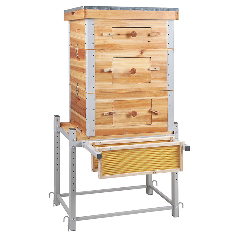 Hive Rack Complete Beehive Kit - No Assembly Needed, Large Wooden Bee Box with ...
