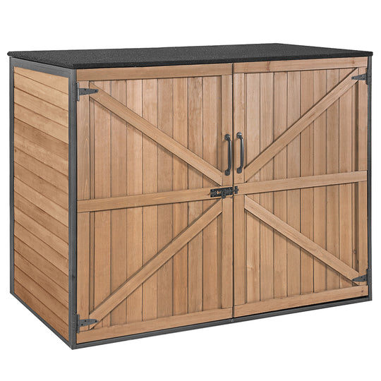 Aivituvin-AIR105 Aivituvin Outdoor Storage Shed | Strong Metal Frame|Storage Cabinet for Trash Cans and Yard Tools 4.2 ft. x 2.3 ft.