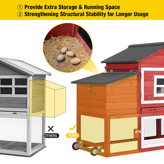 Aivituvin-AIR23 Outdoor Rabbit Hutch | Large Bunny Cage (Inner Space 15ft²)