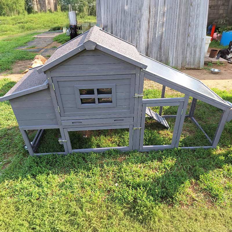 Aivituvin Wooden Chicken Coop on Wheels AIR23, Backyard Chicken Cage for 2-3 Hens