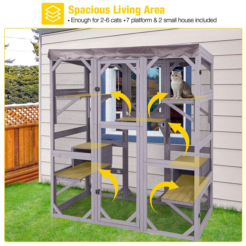 Aivituvin Walk-in Cat Enclosure AIR37-M, 62.6