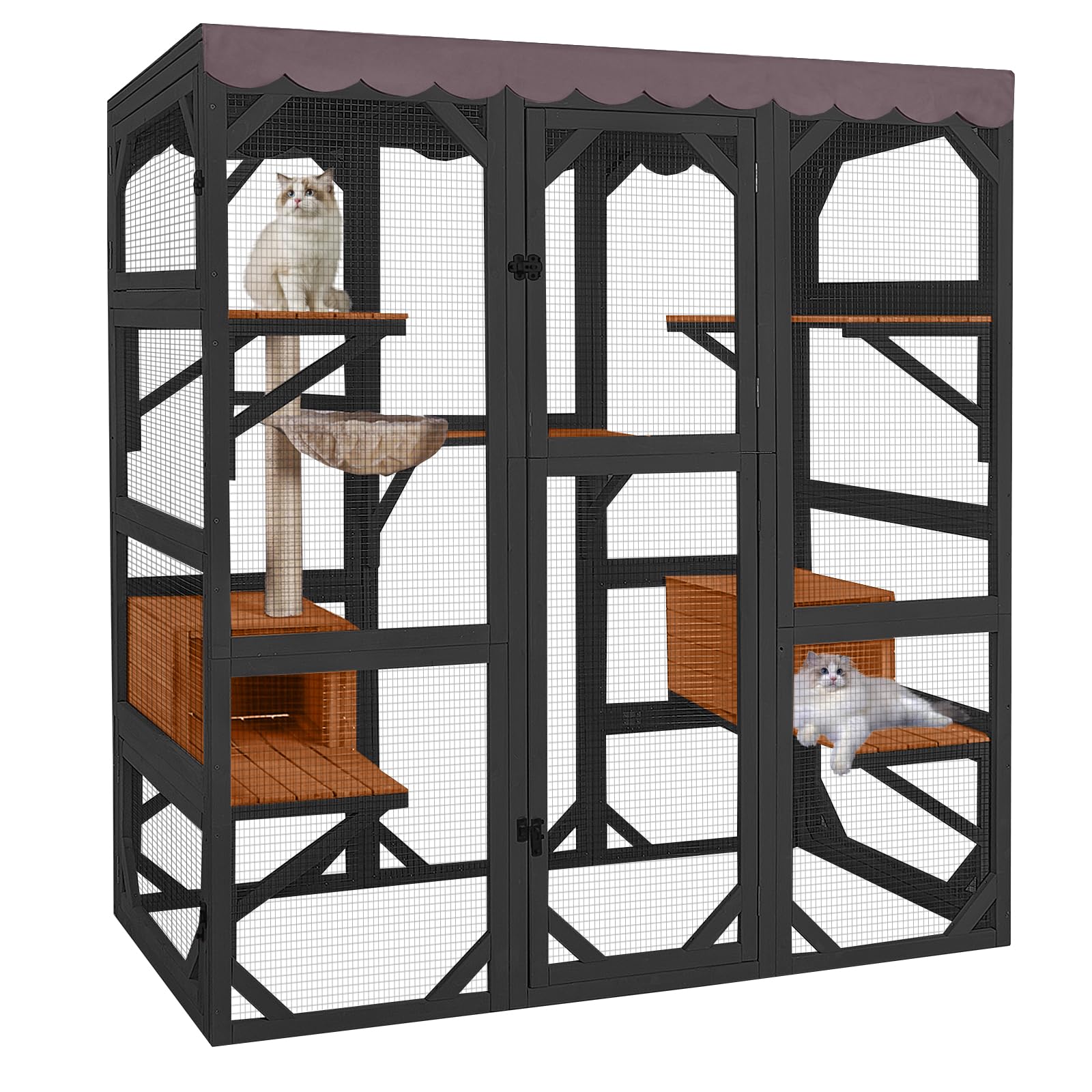 Premium Wooden Walk-In Cat Enclosure - Enhance Your Cat's Outdoor