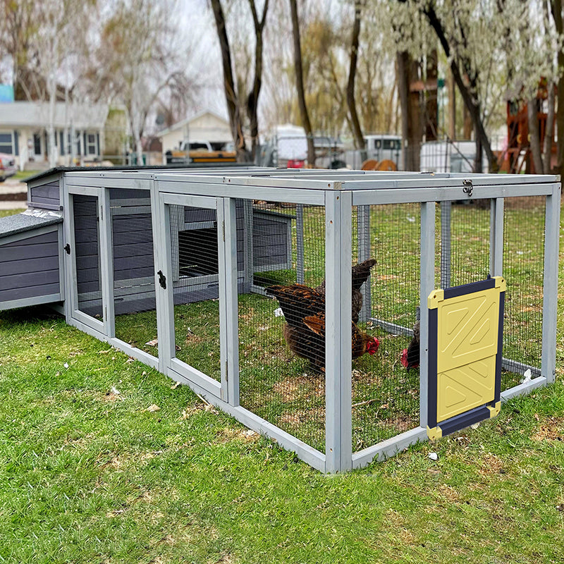 Aivituvin Large Hen House AIR45, Chicken Coop with Run for 4–6 Chickens or Ducks
