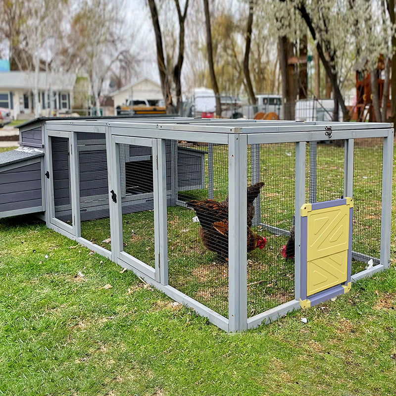 Aivituvin Large Hen House AIR45, Chicken Coop with Run for 4–6 Chickens or Ducks