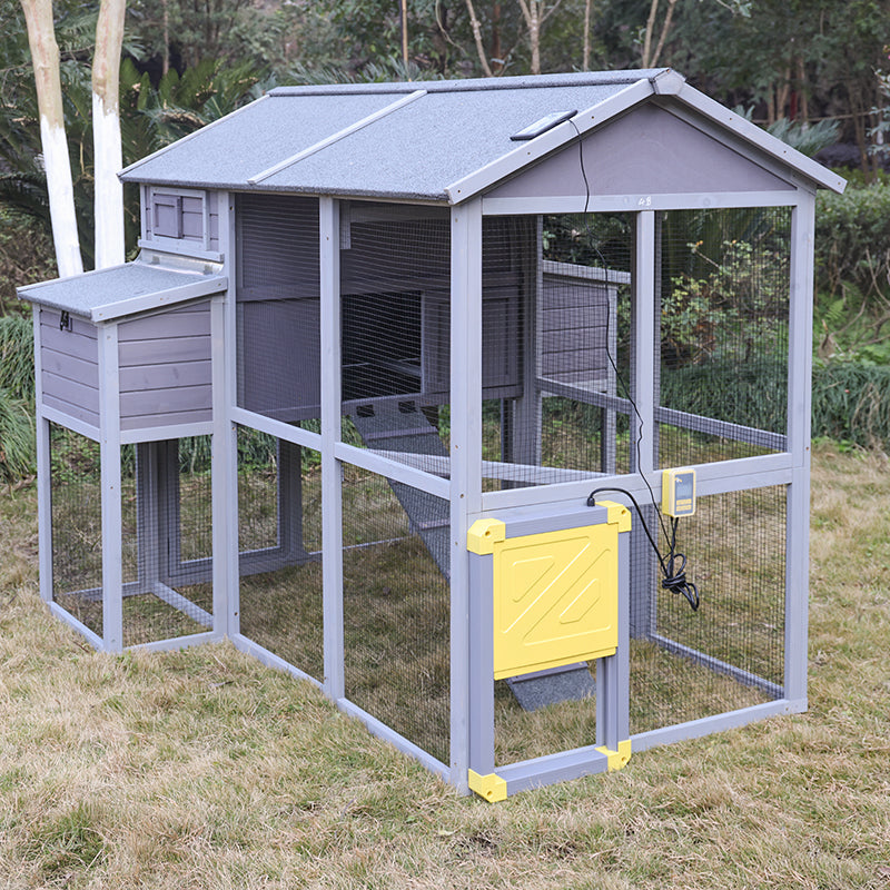 Aivituvin Large Chicken Coop AIR48, Chicken House with Large Run for 6–8 Chickens
