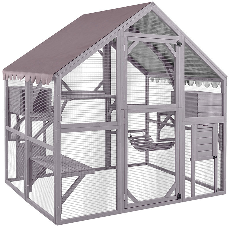 Aivituvin Outdoor Cat Enclosure,Large Outside Cat Run