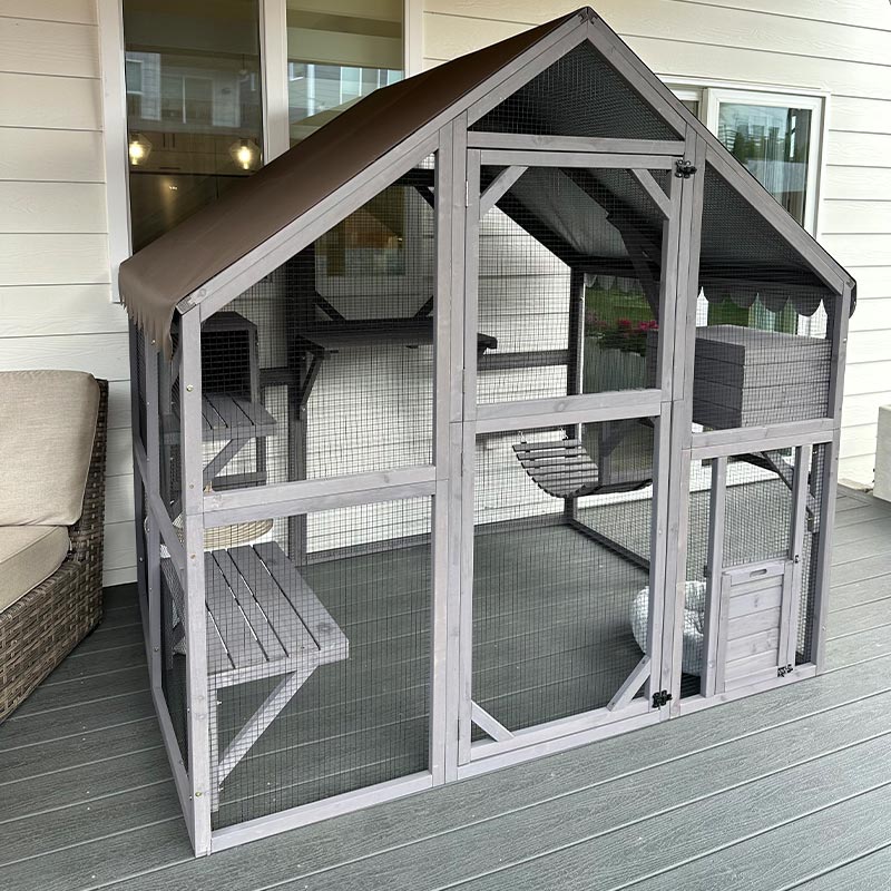 Aivituvin Walk-in Cat Enclosure AIR52, Outdoor Cat Run