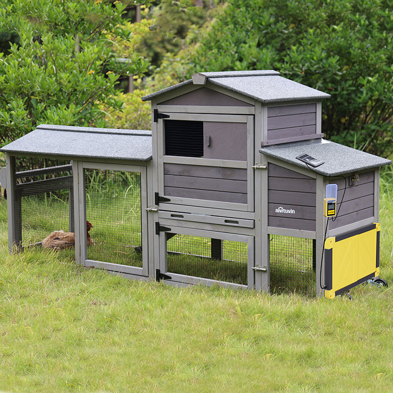 Aivituvin Mobile Chicken Tractor AIR61, Chicken Coops on Wheels for 2-3 Chickens, 18.49ft²