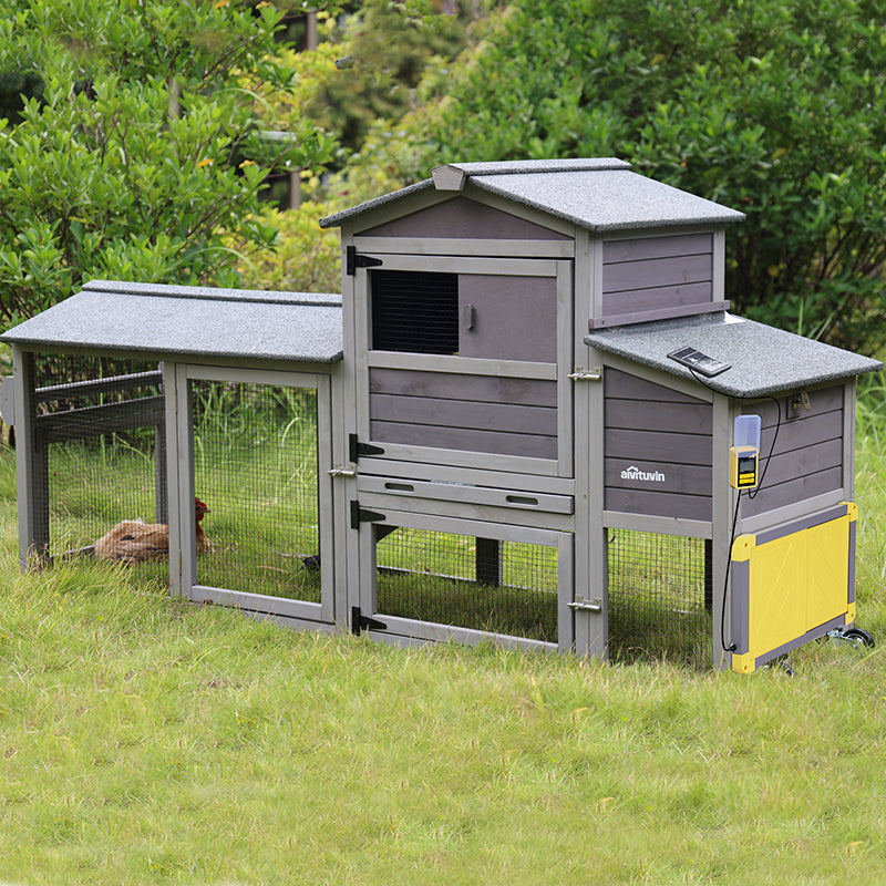 Aivituvin Mobile Chicken Tractor AIR61, Chicken Coops on Wheels for 2-3 Chickens, 18.49ft²