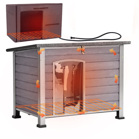 Aivituvin-AIR73/74/75/76-IN-HP Heated Outdoor Dog House| Removable Liner and Heating Pad