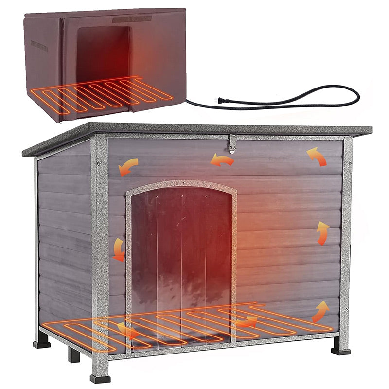 Aivituvin-AIR73/74/75/76-IN-HP Heated Outdoor Dog House| Removable Liner and Heating Pad