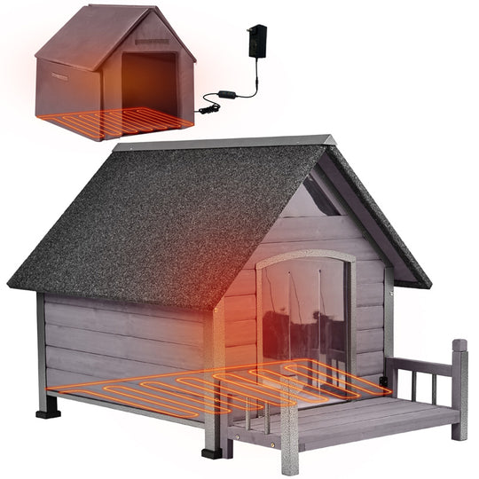 Aivituvin-AIR80/81-IN-HP Large Heated Dog House with Heating Pad | Insulation Liner