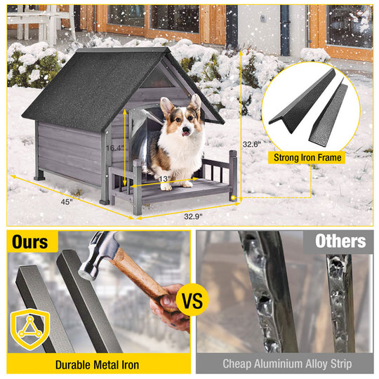 Aivituvin-AIR80/81-IN-HP Large Heated Dog House with Heating Pad | Insulation Liner