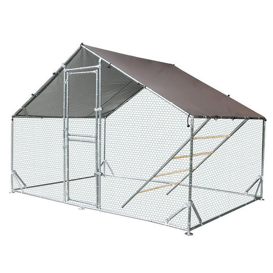 Aivituvin-AIR7022 Large Metal Chicken Run for Chickens, Ducks, Rabbits, and Small Animals