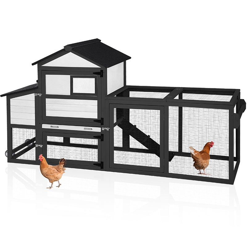 Aivituvin Mobile Chicken Tractor AIR72, Chicken Coop for 2-3 Chickens,12.33ft²