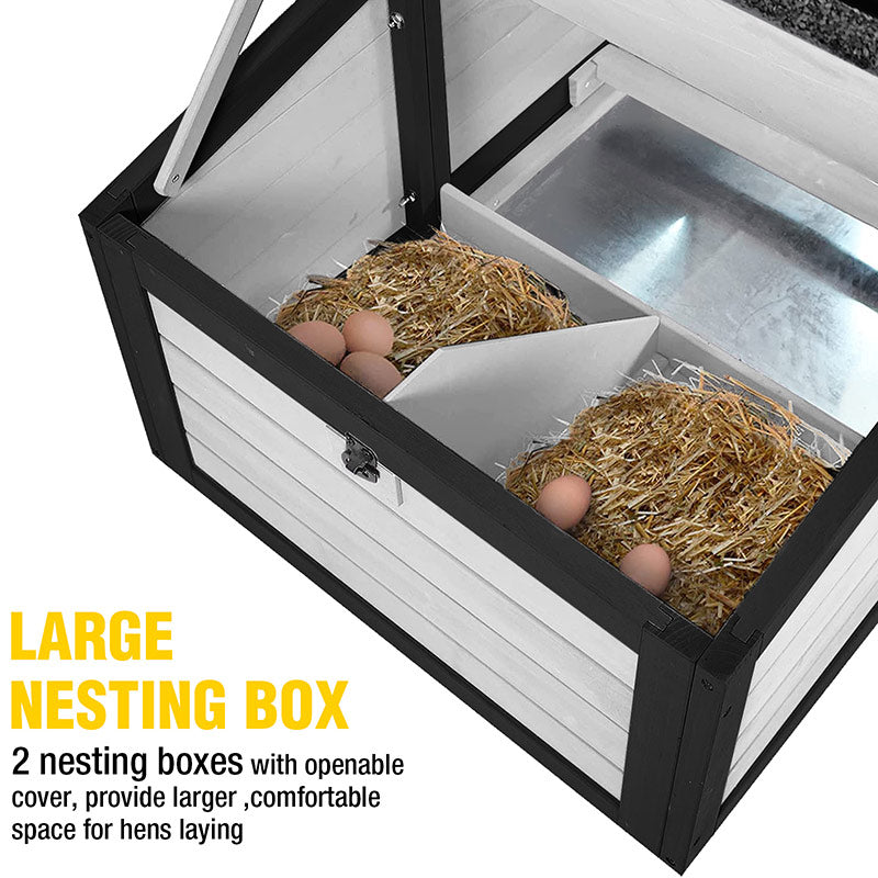 Aivituvin Mobile Chicken Tractor AIR72, Chicken Coop for 2-3 Chickens,12.33ft²