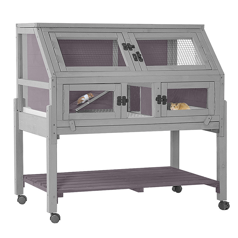 Aivituvin-AIR62 Large Guinea Pig Cages| Wooden Guinea Pig Habitat