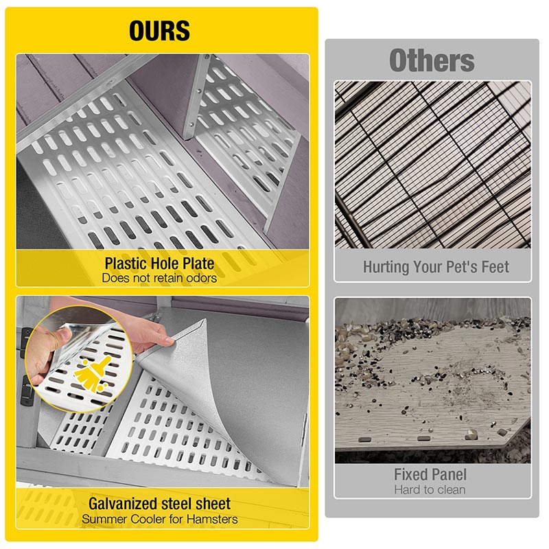 Aivituvin-AIR62 Large Guinea Pig Cages| Wooden Guinea Pig Habitat