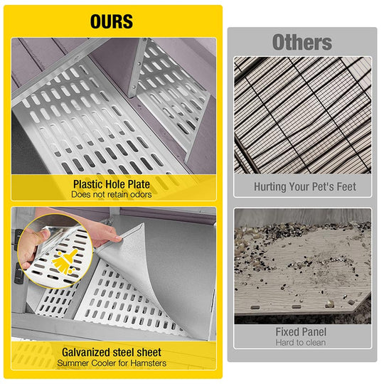 Aivituvin-AIR62 Large Guinea Pig Cages| Wooden Guinea Pig Habitat