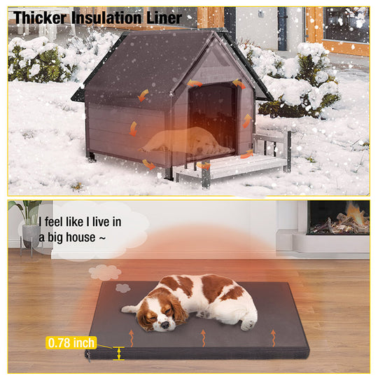 Aivituvin-AIR80/81/87-IN Insulated Large Dog House with Liner Inside| Iron Frame