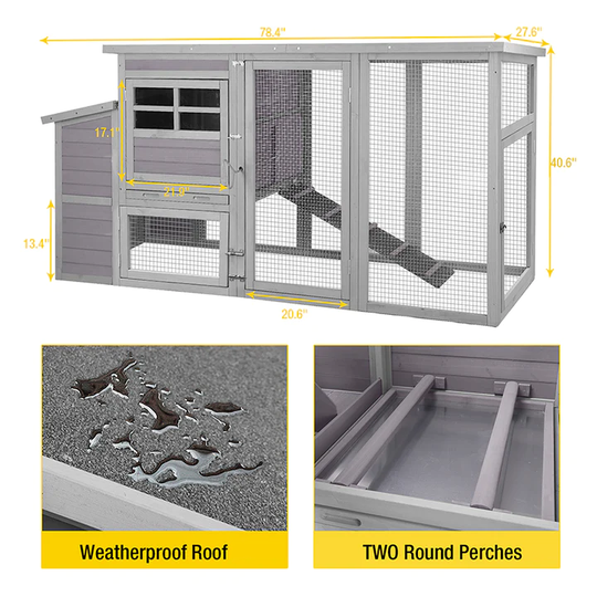 Morgete Metal Chicken Run, Expanded Enclosure Extension with AIR27, AIR31, AIR32