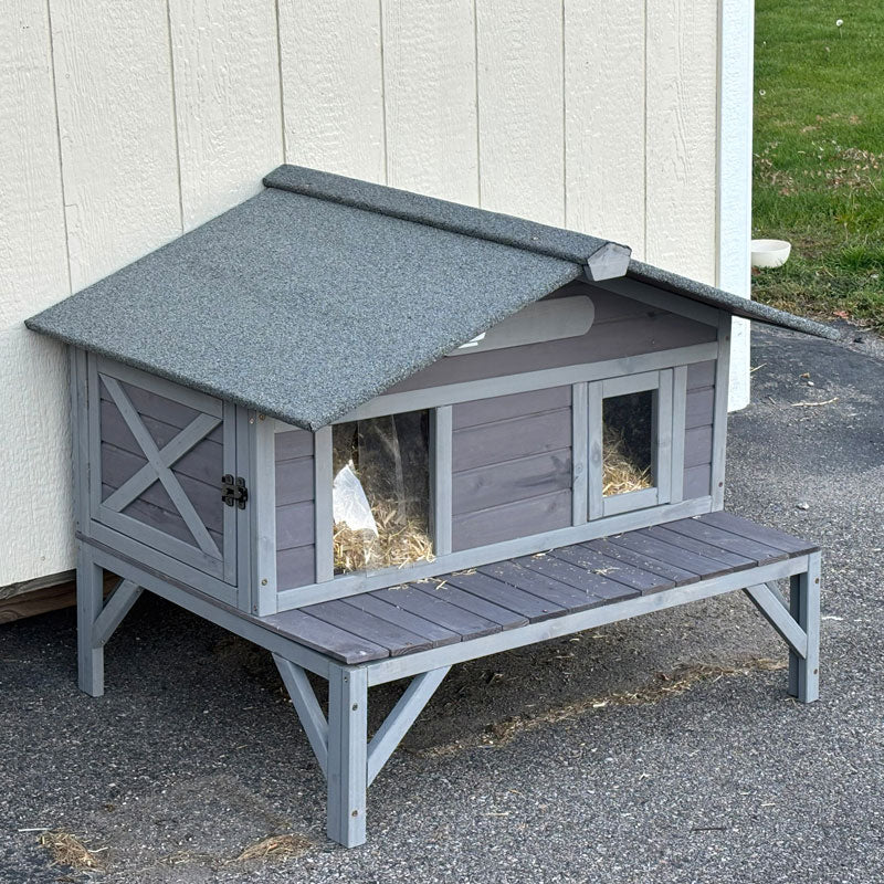 Aivituvin-AIR92-M Wooden Cat House for Feral Cats |Weatherproof Shelter