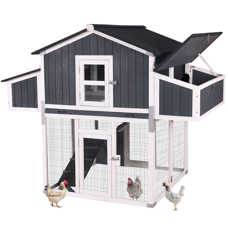 Aivituvin Foldable Chicken Coop AIR66, Fast-Assembly Folding Chicken House for 3–4 Chickens