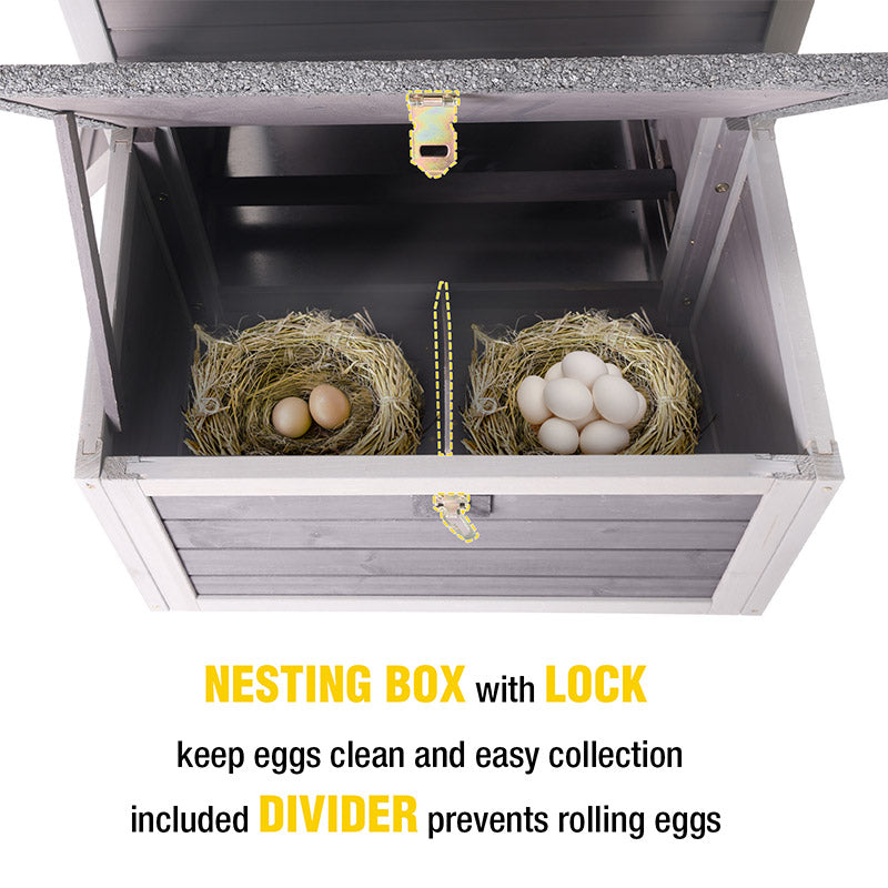 Aivituvin Raised Backyard Hen House AIR7020, Small Chicken House for 1-2 Chickens