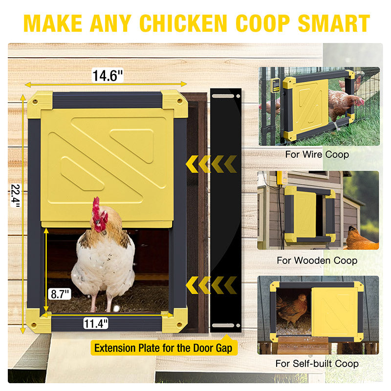 Aivituvin Large Hen House AIR45, Chicken Coop with Run for 4–6 Chickens or Ducks