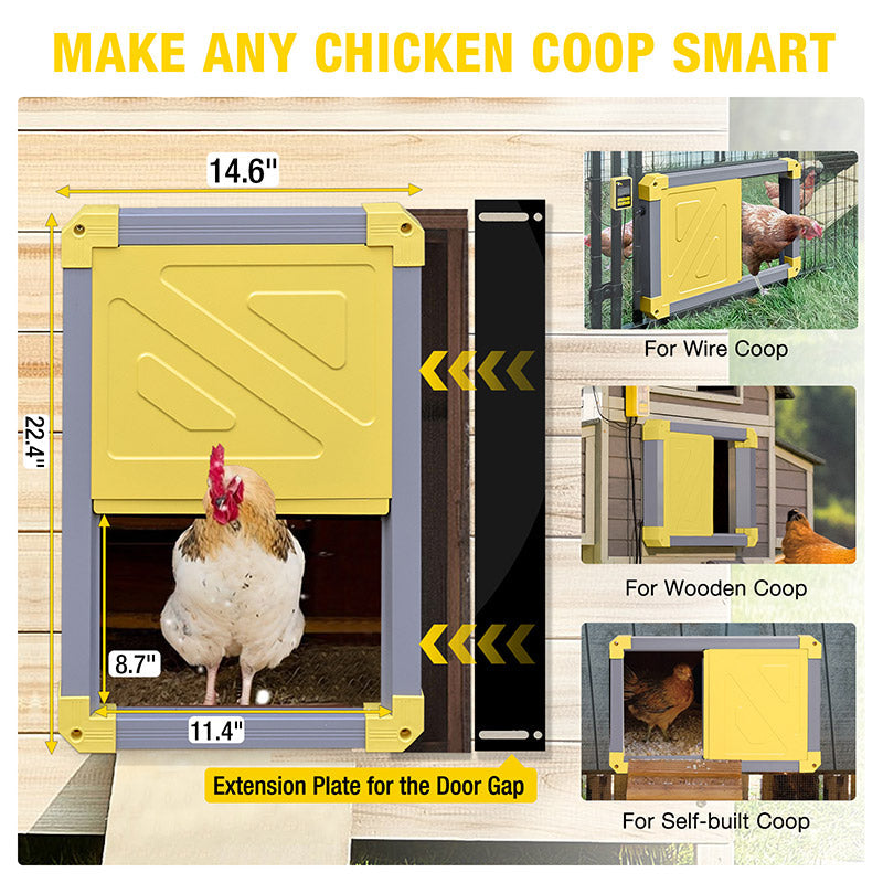 Premium Wooden Chicken Coop with Asphalt Roof, Wheels, and 2