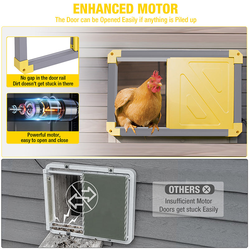 Aivituvin Large Hen House AIR45, Chicken Coop with Run for 4–6 Chickens or Ducks