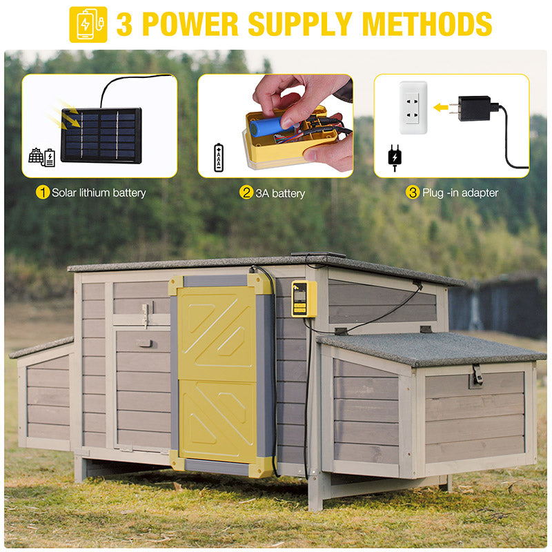 Aivituvin Large Chicken Coop AIR48, Chicken House with Large Run for 6–8 Chickens