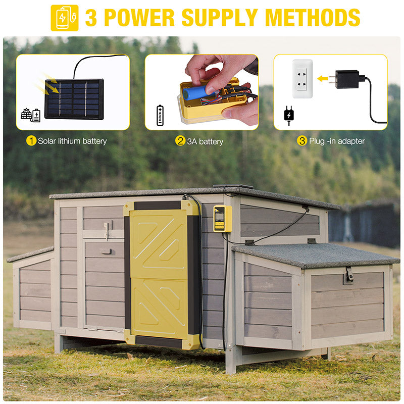Aivituvin Large Hen House AIR45, Chicken Coop with Run for 4–6 Chickens or Ducks