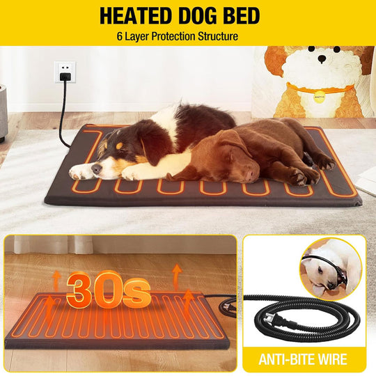 Aivituvin-AIR73/74/75/76-IN-HP Heated Outdoor Dog House| Removable Liner and Heating Pad