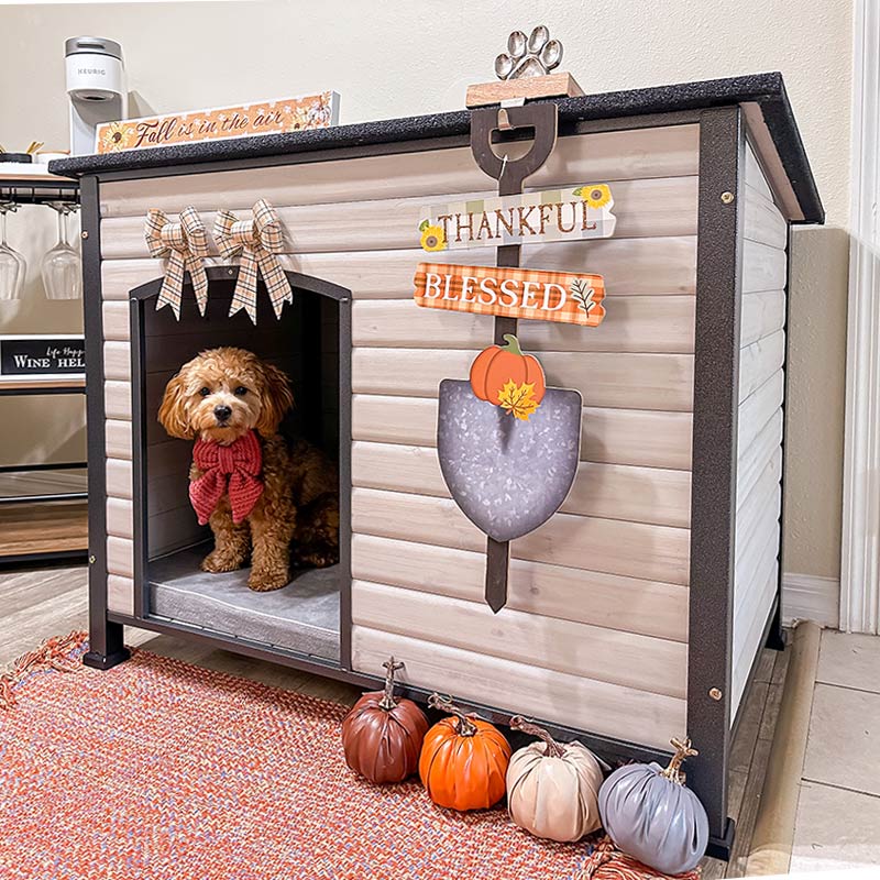 Aivituvin-AIR73 Wooden Heavy Duty Dog Crates House| Strong Iron Frame
