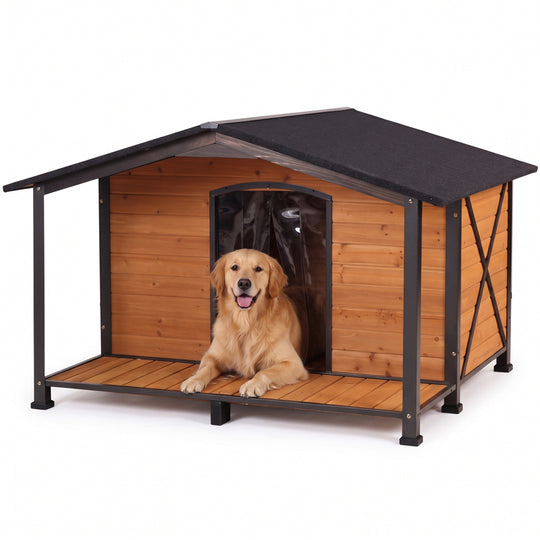 Aivituvin Waterproof Dog House AIR88/89, 40.5"L/41.6"L/55"L, Anti-Chewing Metal Frame