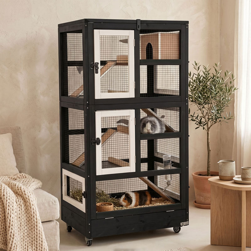 Aivituvin 5 Levels Chinchilla Cage AIR38-1, Wooden Ferret Cage