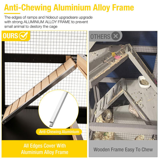 Aivituvin 5 Levels Chinchilla Cage AIR38-1, Wooden Ferret Cage