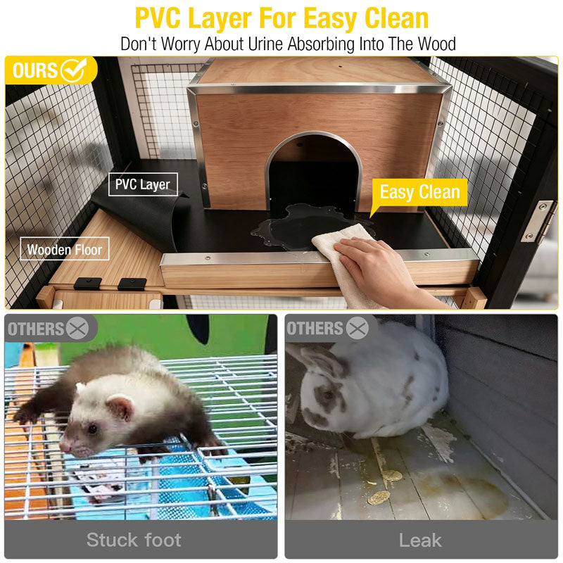 Aivituvin 5 Levels Chinchilla Cage AIR38-1, Wooden Ferret Cage