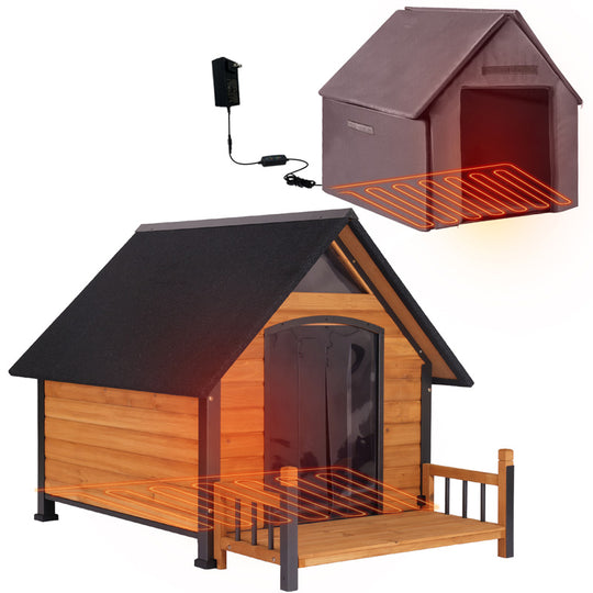 Aivituvin-AIR80/81-IN-HP Large Heated Dog House with Heating Pad | Insulation Liner