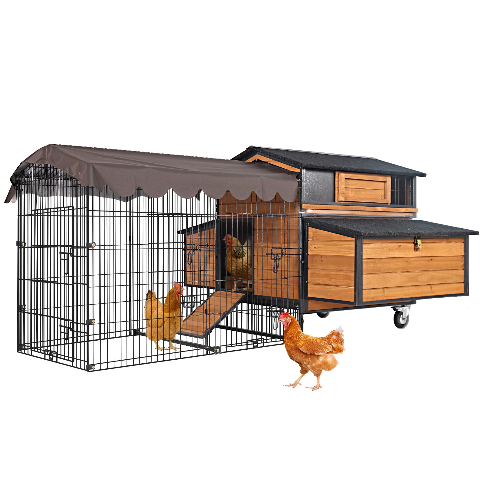 MEDEHOO Heavy-Duty Chicken Coop with Reinforced Metal Frame