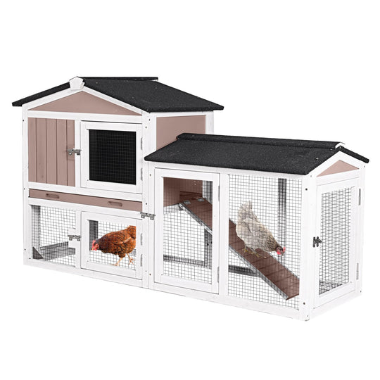 MEDEHOO Wooden Rabbit Hutch Outdoor Bunny Cage Pets House for Guinea Pigs
