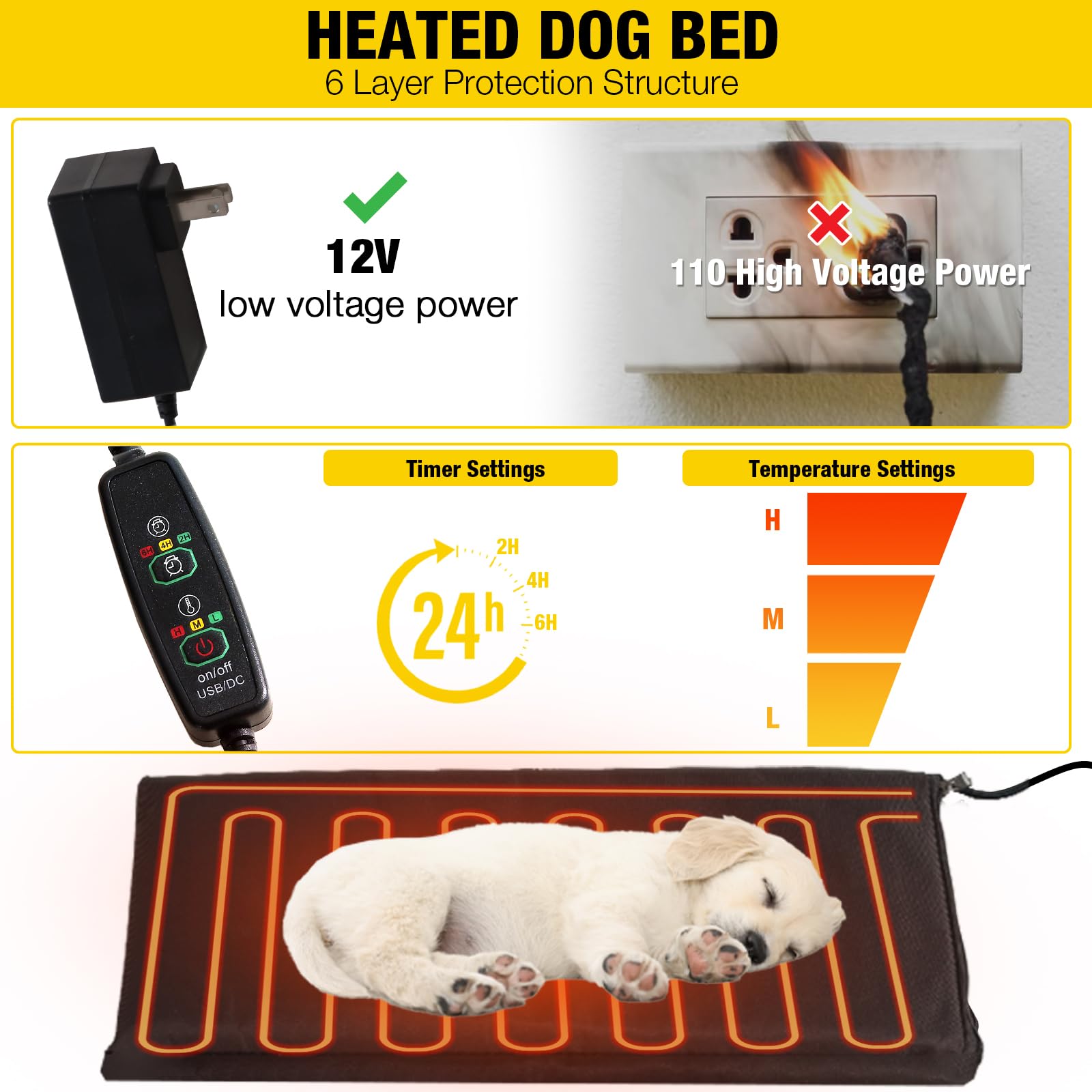 12v heated dog bed hotsell