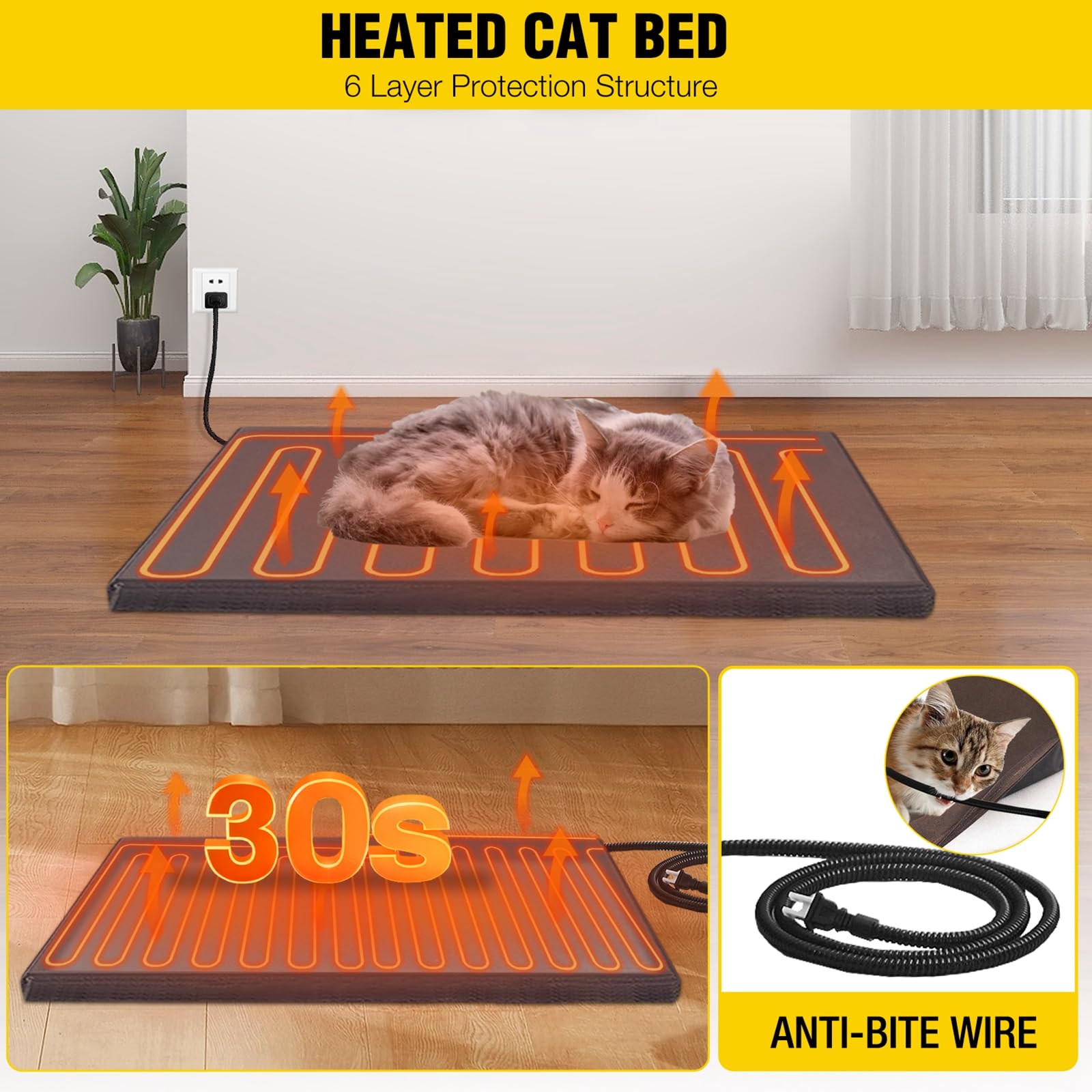 MEDEHOO AIR12-IN-HP Outdoor Heated Cat House with Heated Pad