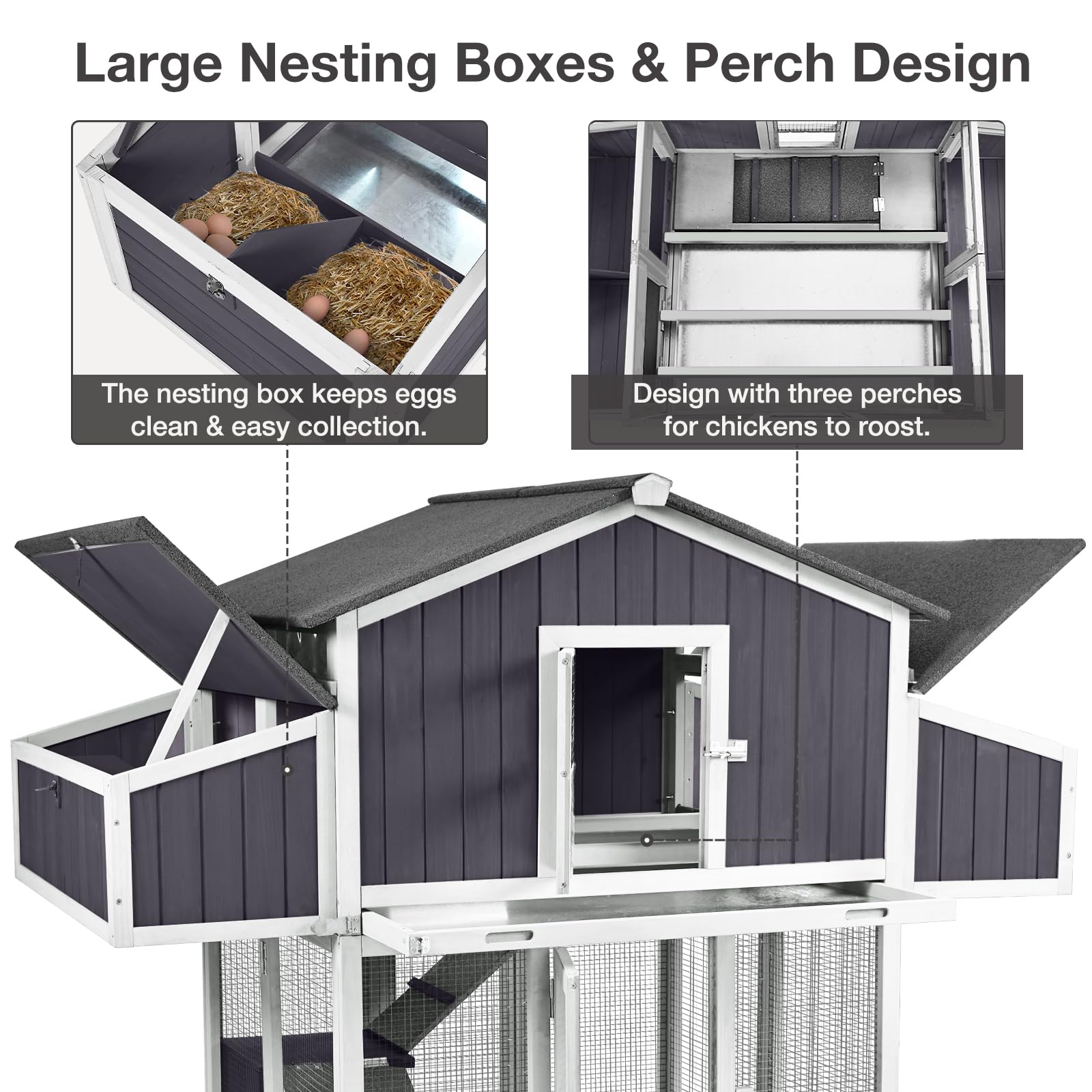 Aivituvin-AIR66 Foldable Chicken Coop for 3-4 Chickens