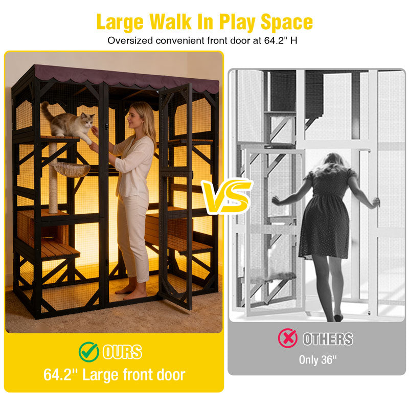 Aivituvin Walk-in Cat Enclosure AIR37-M, 62.6