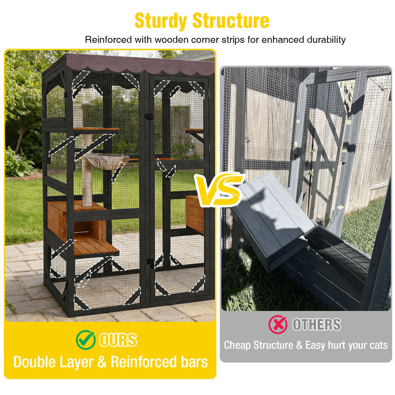 Aivituvin Walk-in Cat Enclosure AIR37-M, 62.6