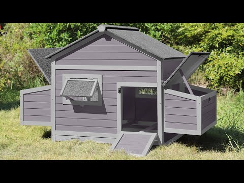 Aivituvin Wooden Hen House AIR59, Chicken Coop for 2–4 Hens